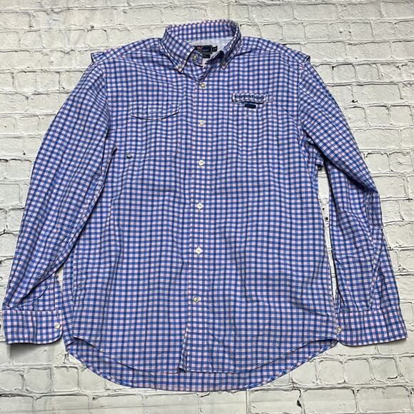 Vineyard Vines Bonefish Check Harbor Button Down Top Shirt M - Picture 1 of 3